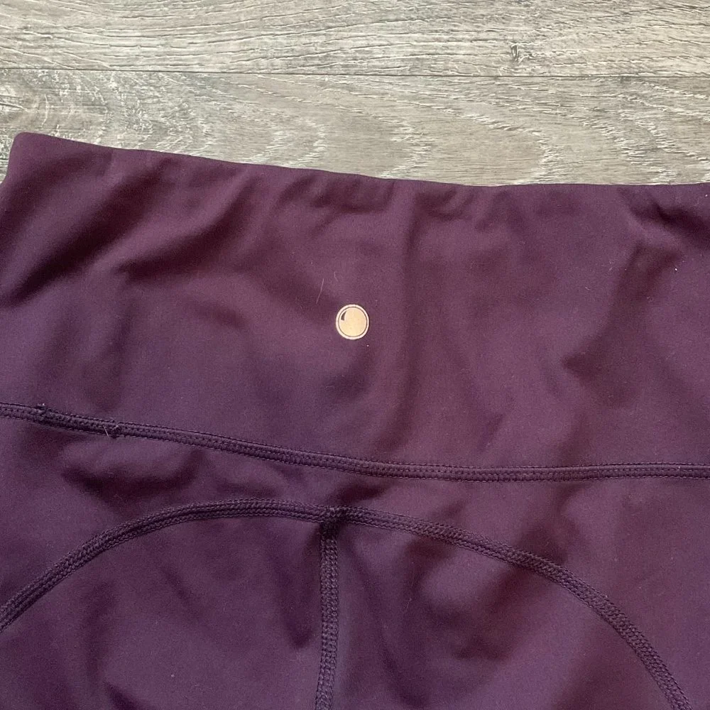 Yogalicious Lux High Waist Dark Cherry Leggings‎ Size XS Pockets